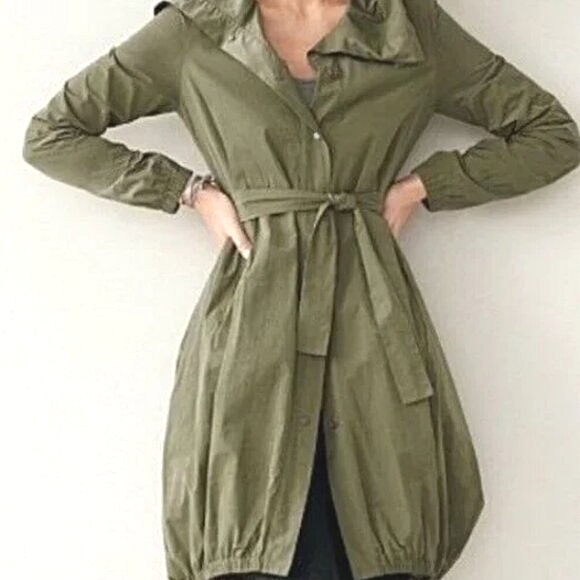 Eileen Fisher | Black Bubble Trench Coat ⭐️ Host Pick⭐️x 2 - Picture 13 of 14